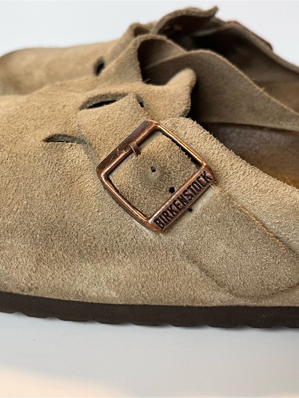 BIRKENSTOCK Boston Suede Clogs Taupe Women’s EU 37 US 6.5 - Picture 4 of 11